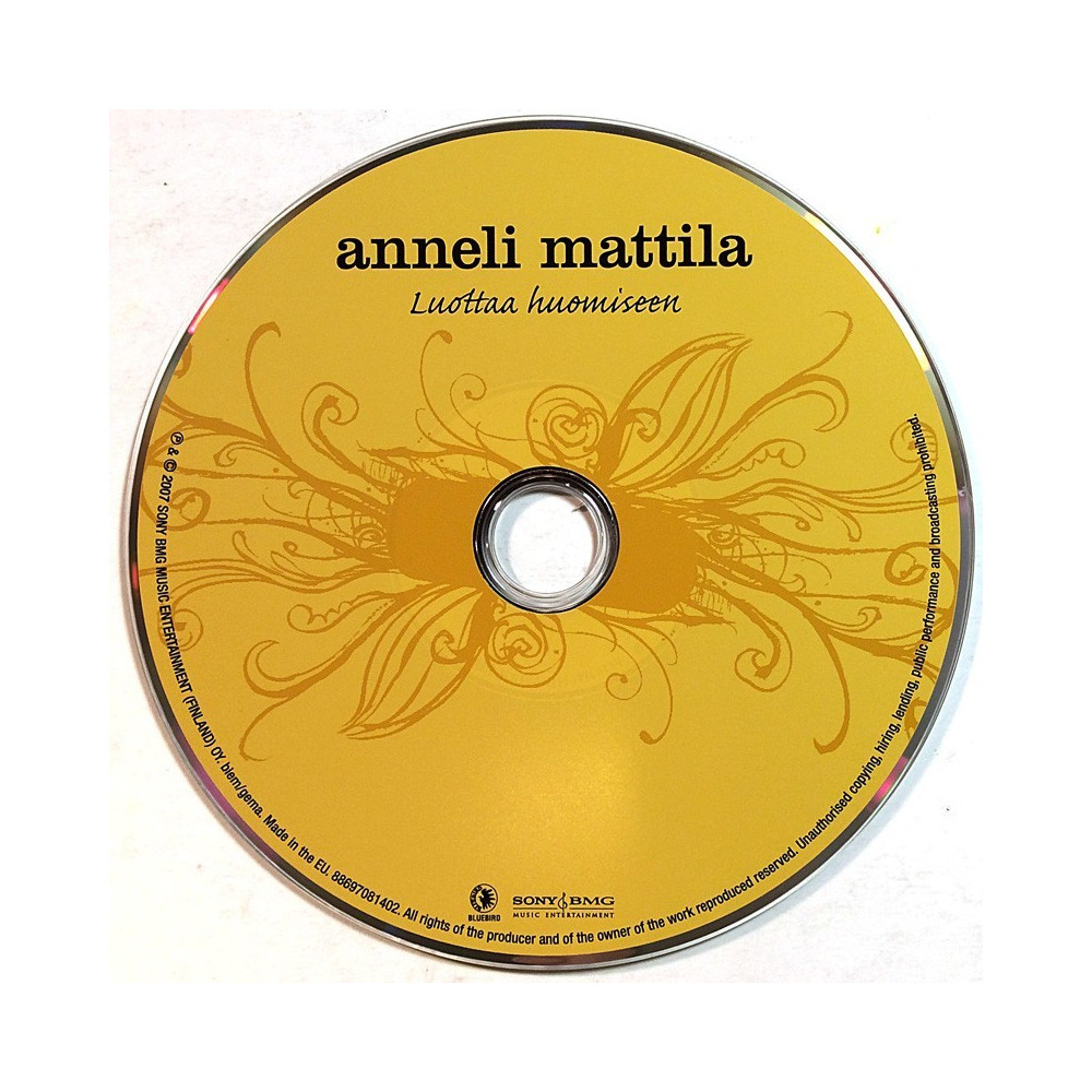 Mattila Anneli 2007  Luottaa Huomiseen CD utan omslag