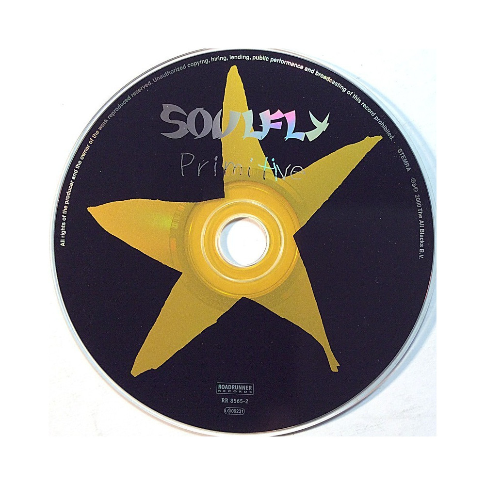 Soulfly: Primitive  kansi Ei kuvakantta levy EX kanneton CD