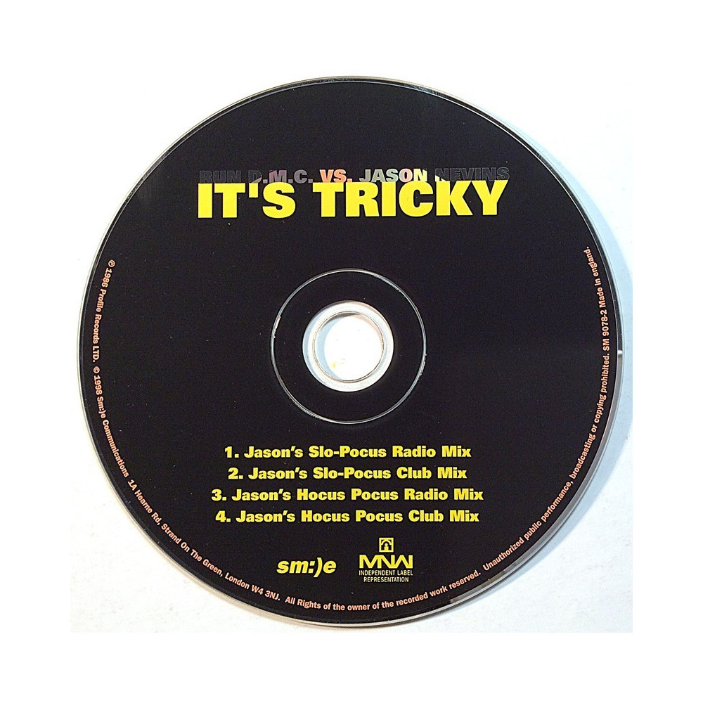 Run-D.m.c. Vs.nevins Jason 1986/98 90782 It’s Tricky+3 CD-single CD no sleeve