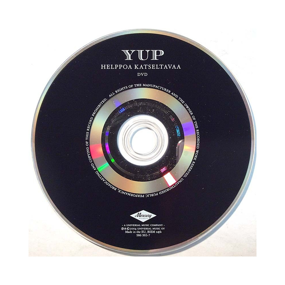 YUP kanneton DVD: Helppoa Katseltavaa  kansi Ei kuvakantta levy EX kanneton DVD