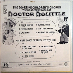 Do Re Mi Children's Chorus 1967 KS-3540 The Wonderful World Of Doctor Dolittle Used LP