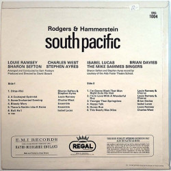 Rodgers & Hammerstein 1966 SREG 1004 South Pacific Begagnat LP
