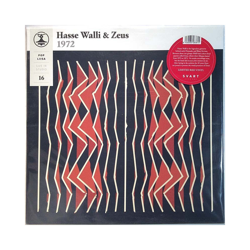 Hasse Walli & Zeus: Pop Liisa 16 limited red vinyl  kansi EX levy EX Käytetty LP