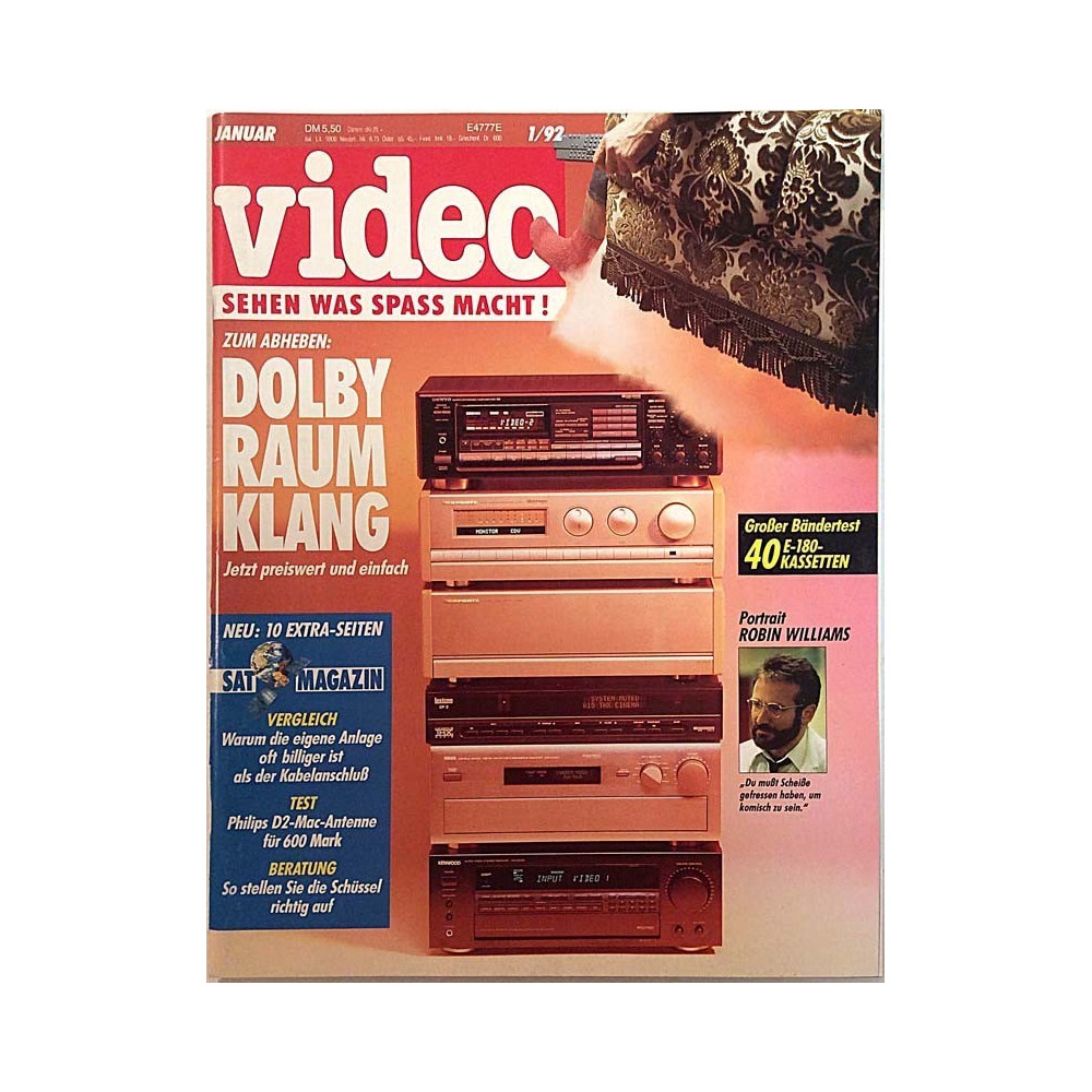 Video sehen was spass macht! 1992 1 VHS E-180 test-ergebnisse, JVC HR-S 4700 EG aikakauslehti