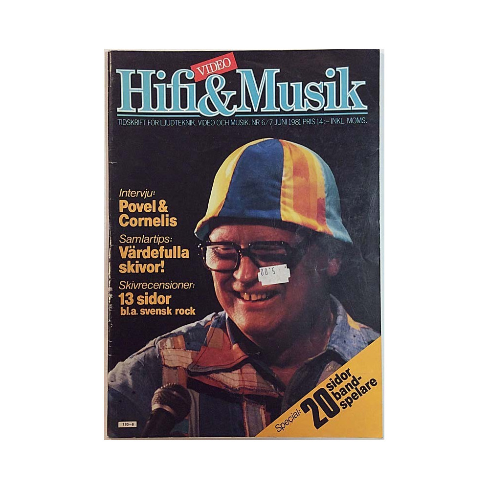 Hifi & Musik 1981 NR 6/7 Frijazz - musikalisk frihet, Kurt Weill used magazine