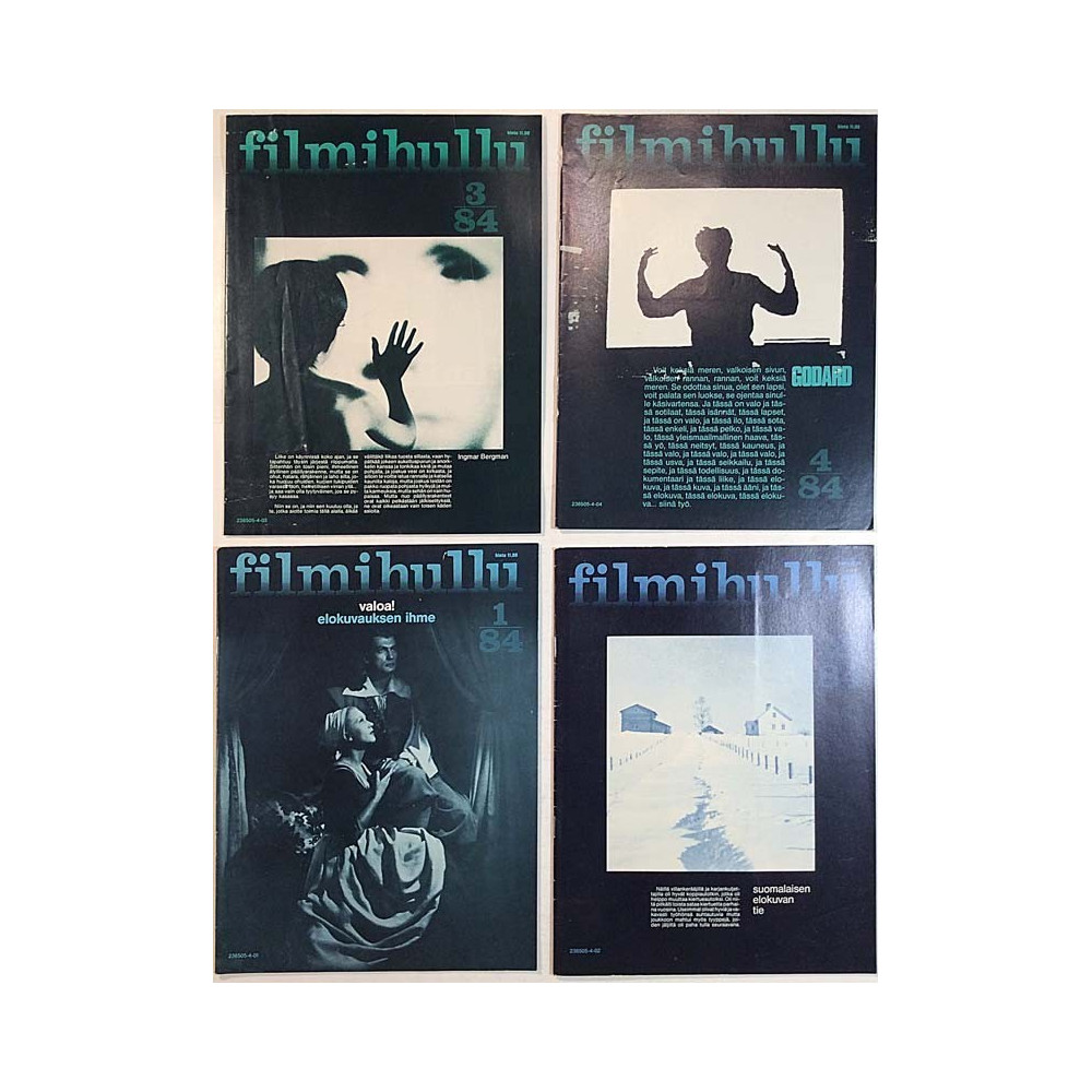 Filmihullu lehden vuosikerta 1984 Numerot 1 - 8 Kahdeksan kappaletta elokuvalehtiä used magazine