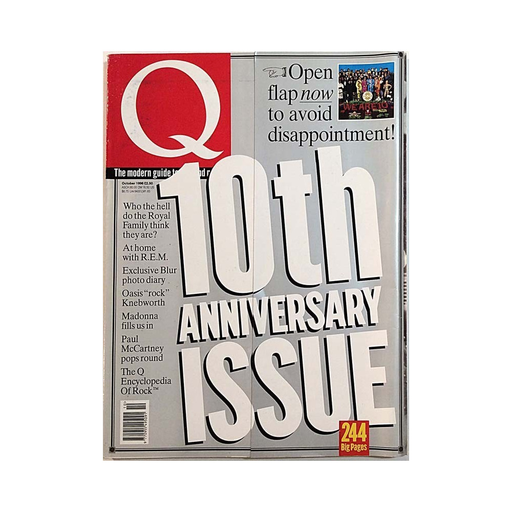 Q magazine 1996 October 10th anniversary issue aikakauslehti
