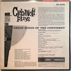Clebanoff Strings and Orchestra: Plays Great Songs Of The Continent  VG / VG ilmainen tuote bonus LP:nä