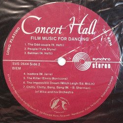 Jef Mike And His Orchestra 1970 SVS-2644 Film Music For Dancing Begagnat LP