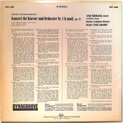 Boston Symphony Orch, Artur Rubinstein 1963 LSC-2681 Tchaikovsky Concerto No. 1 Used LP