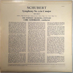 Schubert - SDR Symphony Orchestra 1962 2215 M Symphony No 9 Begagnat LP