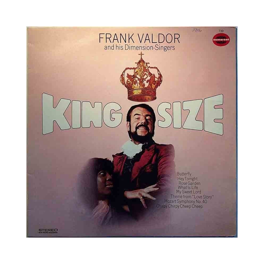 Valdor Frank: King Size  kansi VG levy EX Käytetty LP