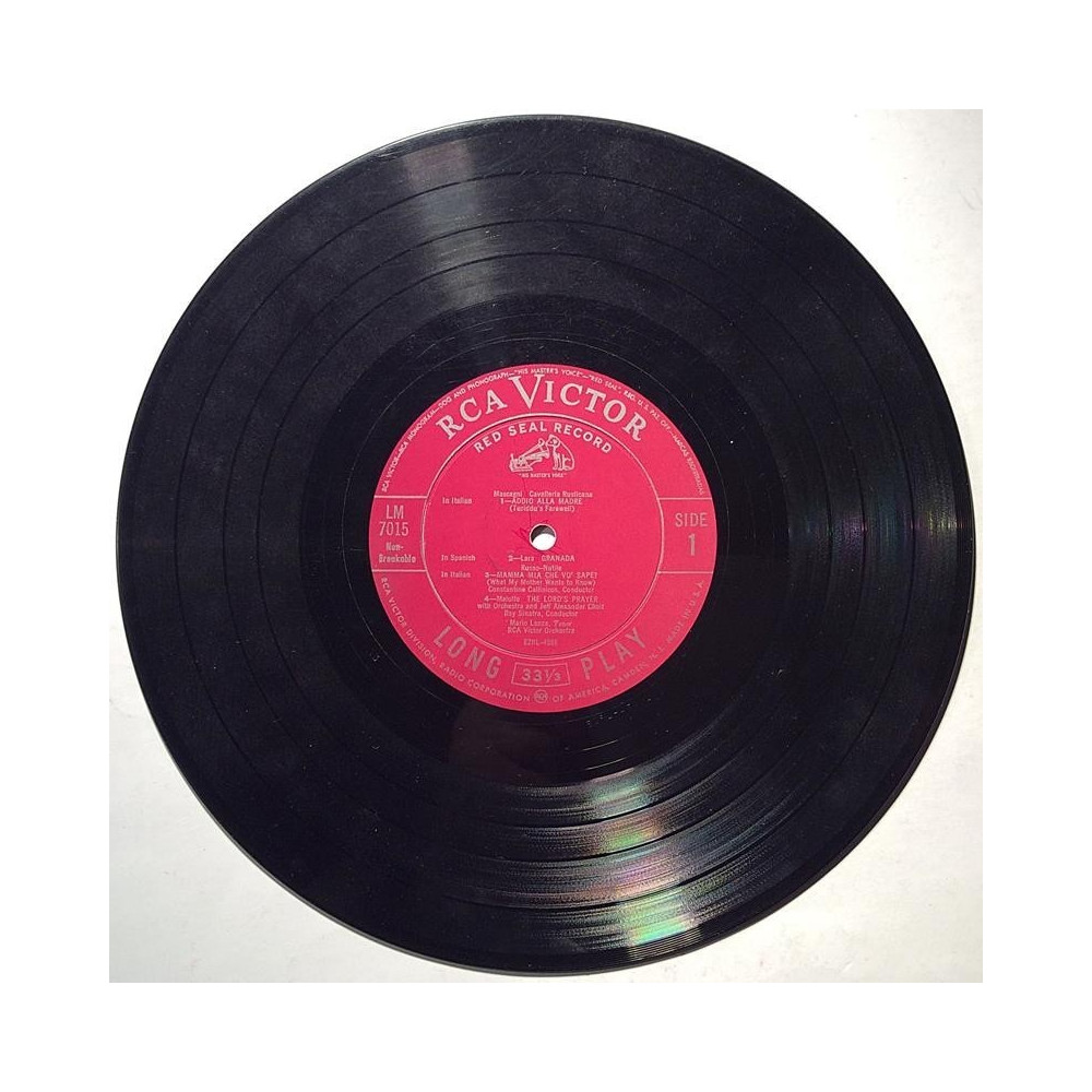 Lanza Mario: Selections From Because You're Mine 10-inch LP  kansi paperikansi/muovitasku levy VG bonus LP:nä veloituksetta