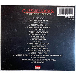 Cliff & the Shadows: 20 original greats  kansi EX levy EX Käytetty CD