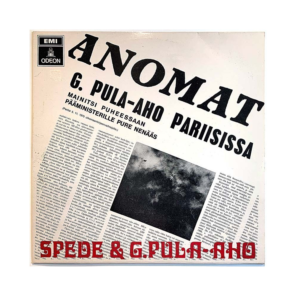 Spede & G. Pula-Aho 1970 5E 048-34224M G. Pula-Aho Pariisissa Begagnat LP
