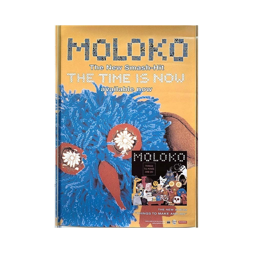 Moloko - The time is now, Used Poster, year 2000 width 42cm  height 59 cm Promojuliste 42cm x 59cm