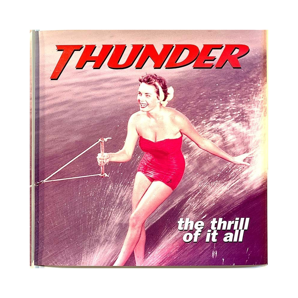 Thunder - The thrill of it all, Begagnat Poster, år 1996 bredd 30cm  höjd 30 cm Promojuliste 30cm x 30cm