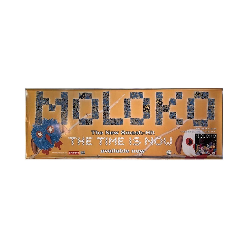 Moloko - The time is now, Used Poster, year 2000 width 64cm  height 30 cm Promojuliste 64cm x 30cm