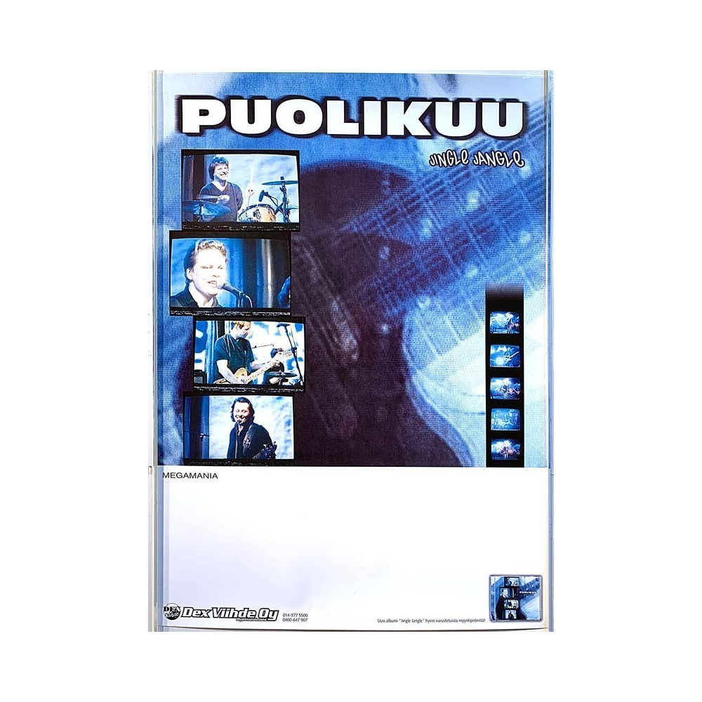 Puolikuu - Jingle jangle, Begagnat Poster, år 2000 bredd 42cm  höjd 59 cm Keikkajuliste 42cm x 59cm