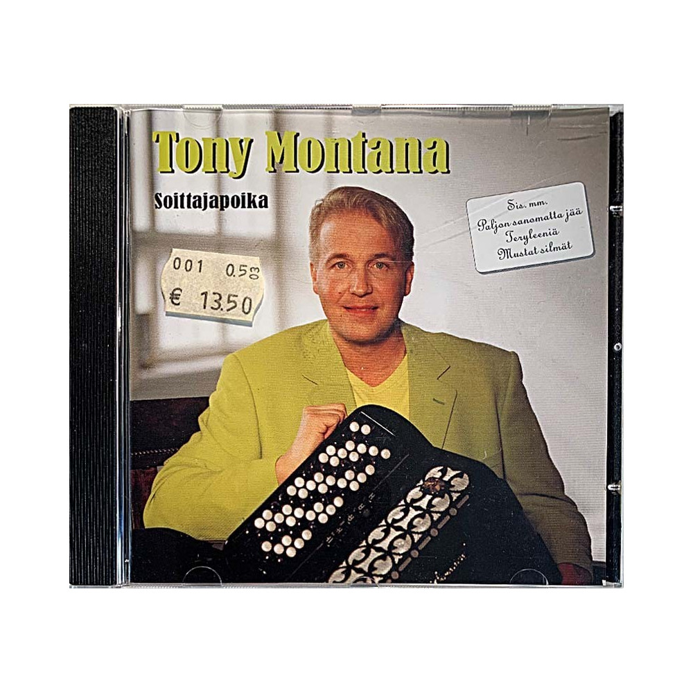 Montana Tony: Soittajapoika  kansi EX- levy EX Käytetty CD