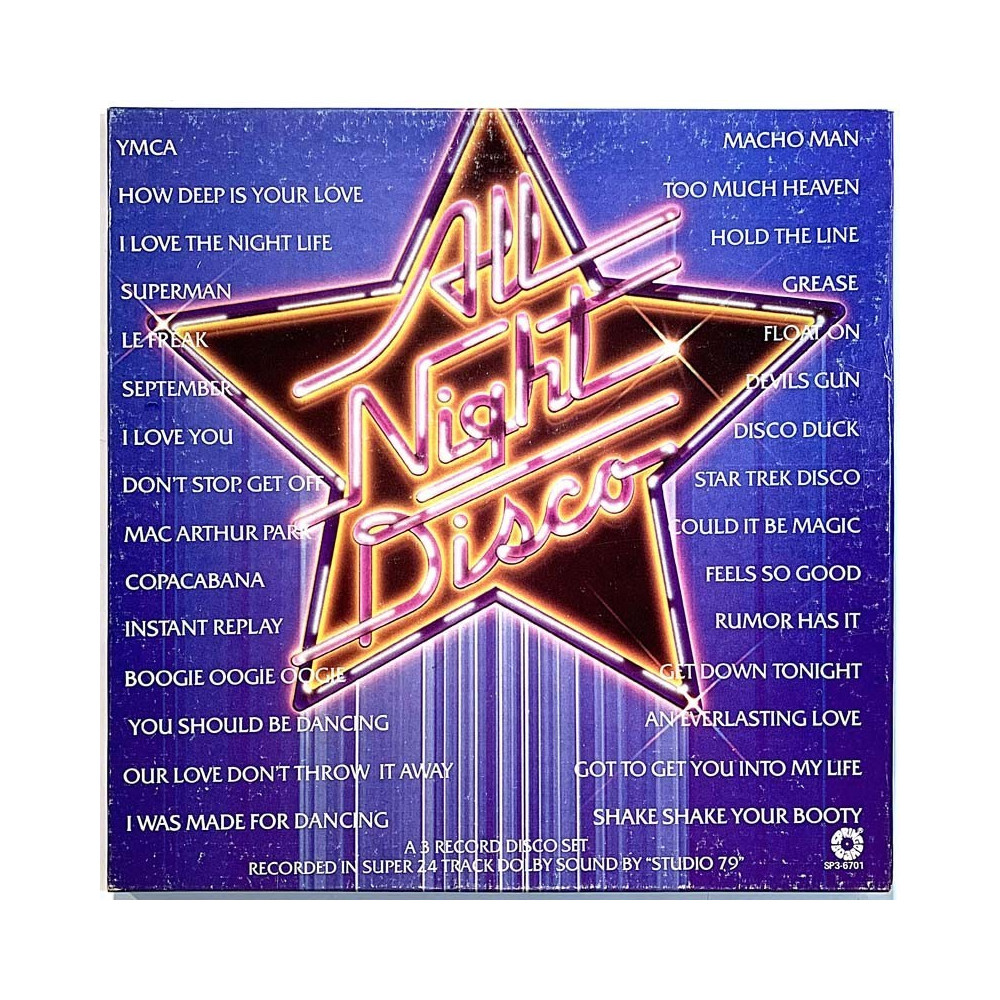 Studio ‘79 1979 SP3-6701 All Night Disco 3LP Used LP