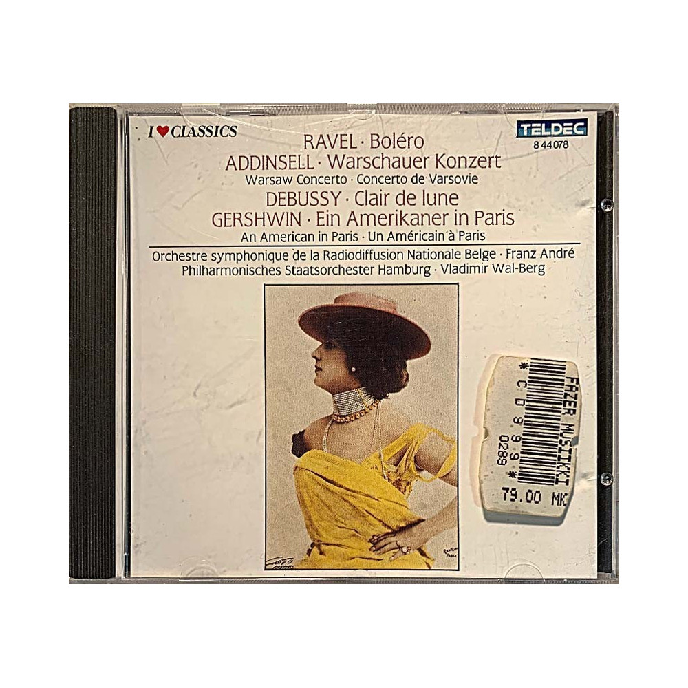 Orchestre Symphonique Nationale Belge: Ravel: Bolero / Debussy: Clair De Lune  kansi EX levy EX Käytetty CD