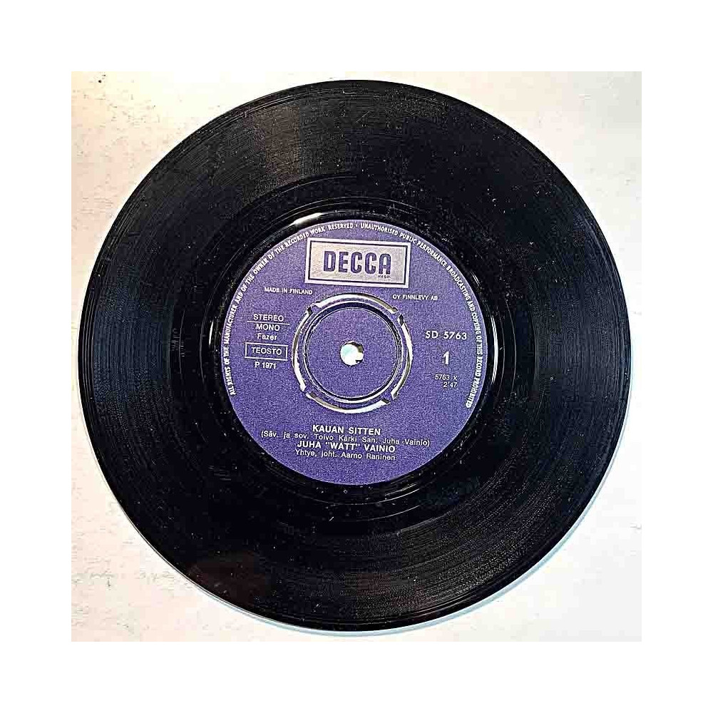 Vainio Juha Watt 1971 SD 5763 Kauan sitten / Viimeinen juna begagnad singelskiva