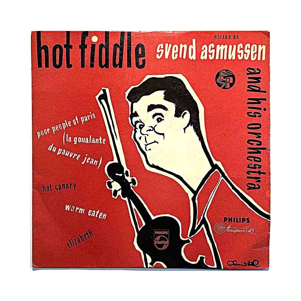 Asmussen Svend: Hot fiddle EP  kansi VG levy G+ käytetty vinyylisingle PS