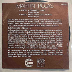 Rojas Martin:  A Domir El Nino / En La Orilla Del Mundo  kansi EX- levy EX käytetty vinyylisingle PS