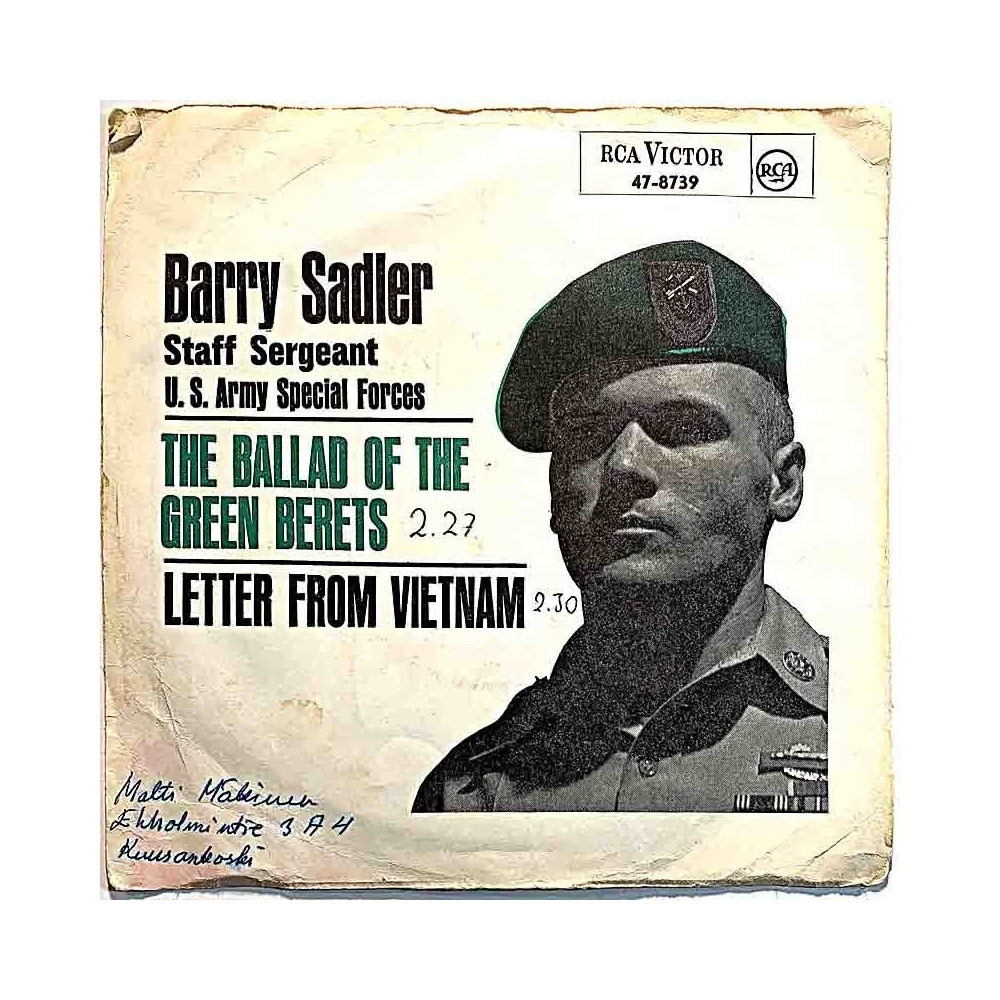 Sadler Barry 1966 47-8739 The ballad of the Green Berets / Letter fron Vietnam second hand single