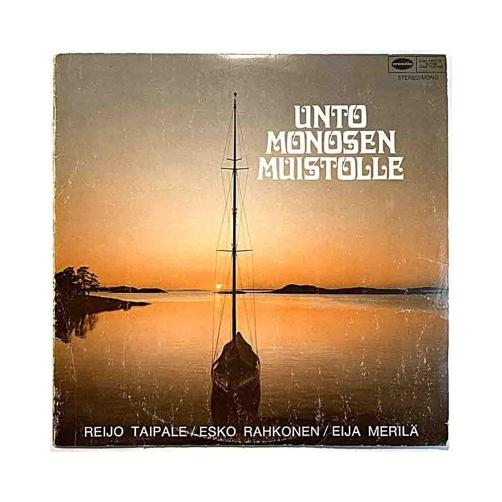 Taipale, Esko Rahkonen, Eija Merilä 1972 SLP 564 Unto Monosen muistolle Used LP