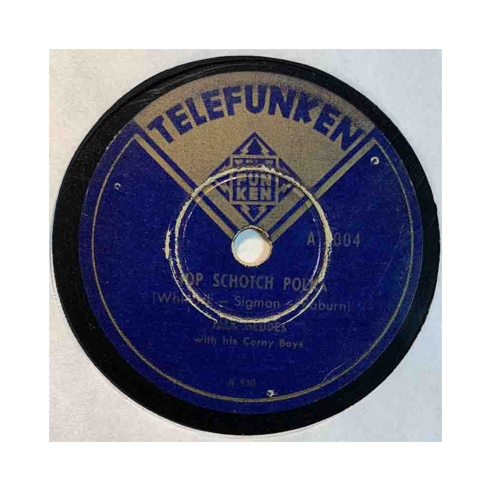 Geddes Jack with his Corny Boys: Hop schotch polka / Mule train  kansi paperikansi/muovitasku levy VG- savikiekko gramofonilevy