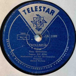 Alf Afer folkvisa av Merikanto: När bjökarna susa / Trollsjön  kansi paperikansi/muovitasku levy VG savikiekko gramofonilevy