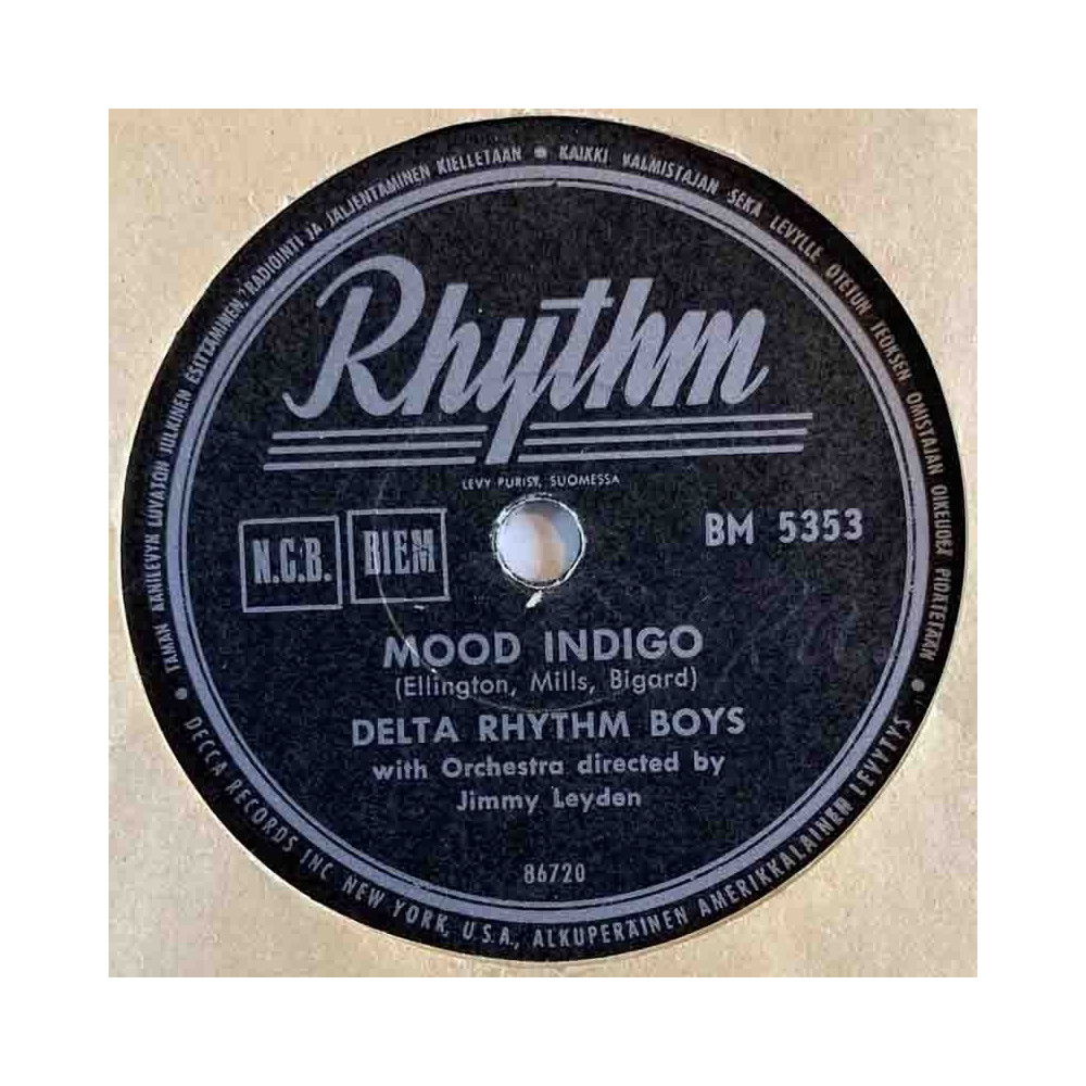 Delta Rhythm Boys 1954 BM 5353 Mood Indigo / Have A Hope Have A Wish shellac 78 rpm record