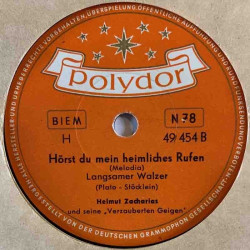 Zacharias Helmut 1954 49 454 Wenn weisse flieder wieder blüht / hörst du mein stenkaka 78-varvare