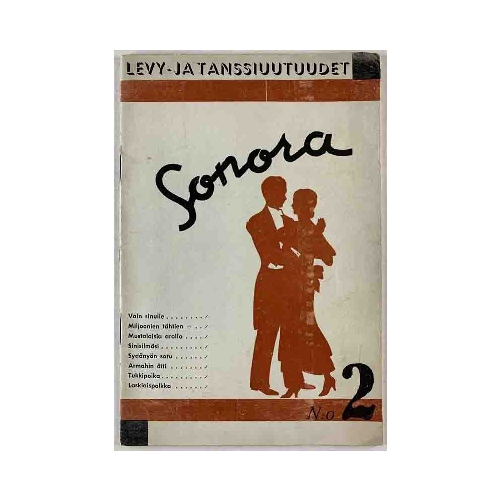 Sonora 1937 N:o 2 Levy- ja tanssiuutuudet 2 begagnade magazine