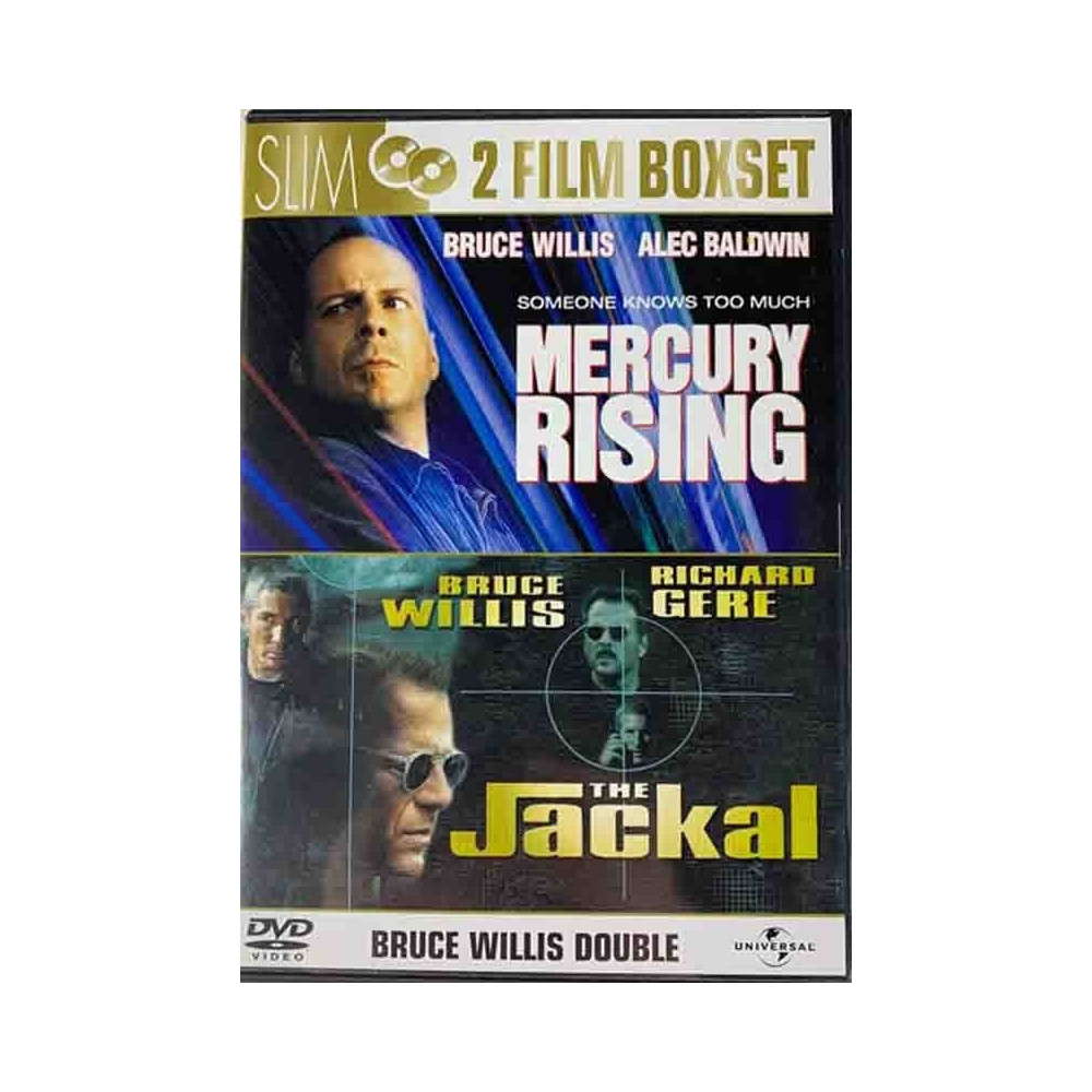 DVD - Elokuva: Mercury rising / Jackal 2DVD  kansi EX levy EX Käytetty DVD