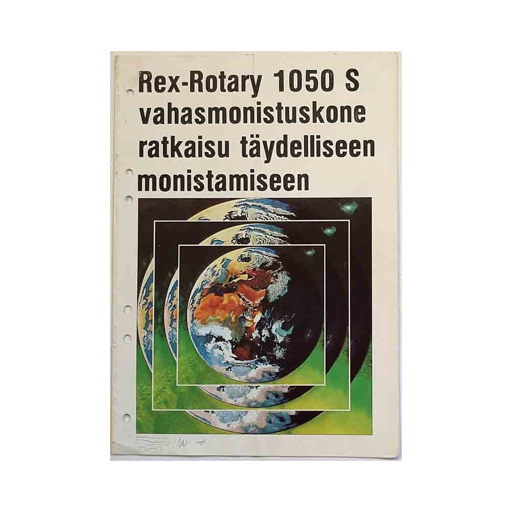 Rex-Rotary 1050 S 1980’s  vahasmonistuskone täydelliseen monistamiseen Painotuote