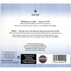 Beyonce 2004 AB74628 True Star by Tommy Hilfiger mainoslevy Used CD