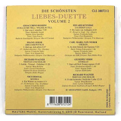 Rossini, Wagner, Verdi 1991 CLS 3807212 Most beautiful Love-Duets volume 2 Used CD