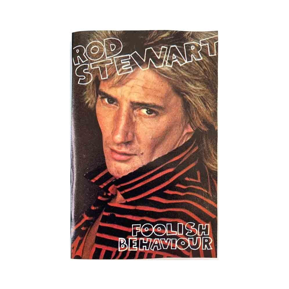 Stewart Rod: Foolish Behaviour kansipaperi EX , musiikkikasetin kunto EX käytetty kasetti