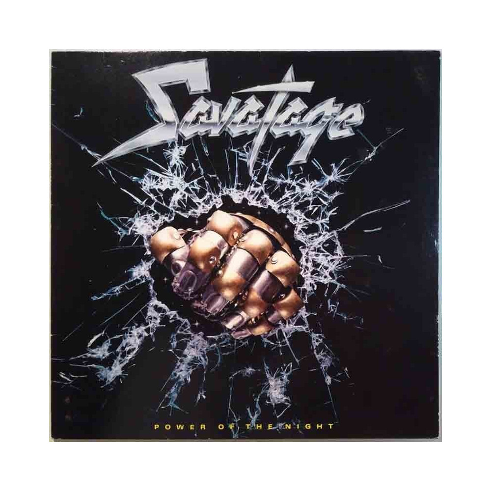 Savatage: Power Of The Night  kansi EX- levy EX Käytetty LP