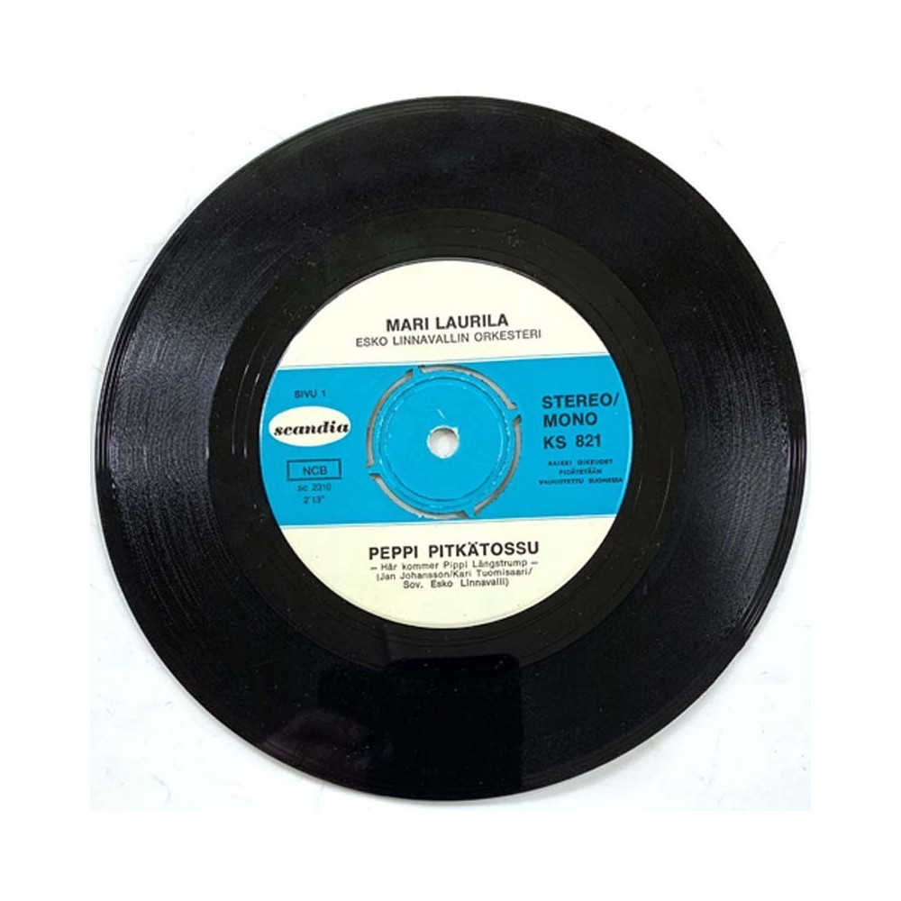 Laurila Mari 1969 KS 821 Peppi Pitkätossu / Peppi Pitkätossun jäähyväislaulu second hand single