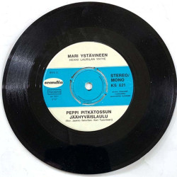 Laurila Mari 1969 KS 821 Peppi Pitkätossu / Peppi Pitkätossun jäähyväislaulu second hand single