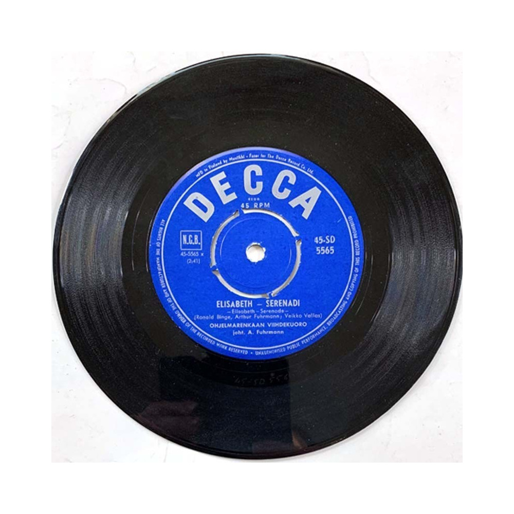 Ohjelmarenkaan Viihdekuoro 1962 45-SD 5565 Elisabeth serenadi / Laakson kellot begagnad singelskiva