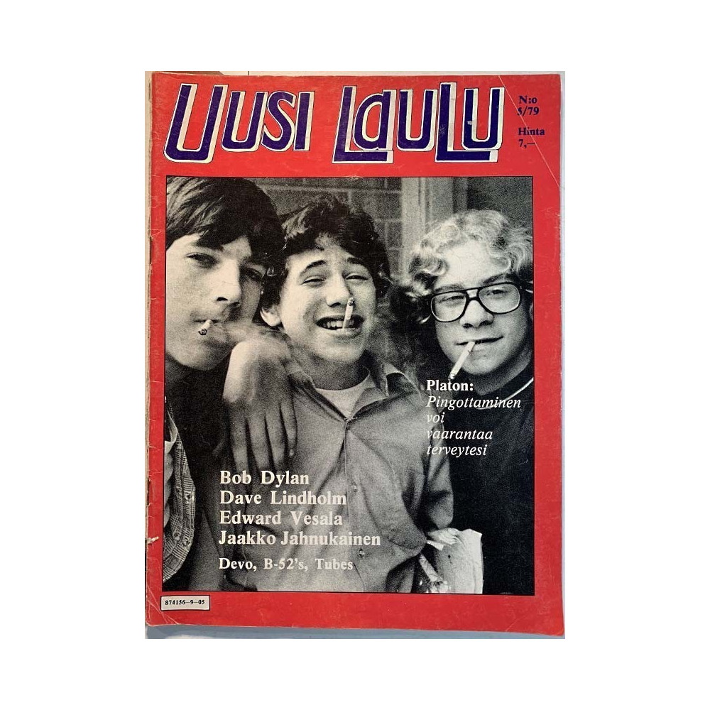 Uusi Laulu : Dylan, Dave Lindholm, Jaakko Jahnukainen - used magazine