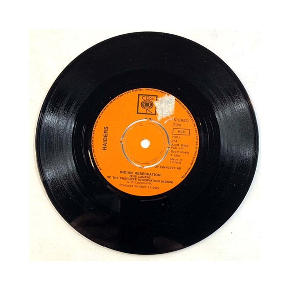 Raiders: Indian reservation / Terry’s tune  kansi Ei kuvakantta levy VG käytetty vinyylisingle