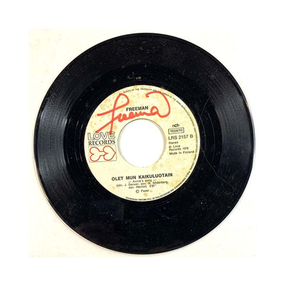 Freeman: Kaksi lensi yli käenpesän / Olet mun kaikuluotain  kansi Ei kuvakantta levy VG- käytetty vinyylisingle
