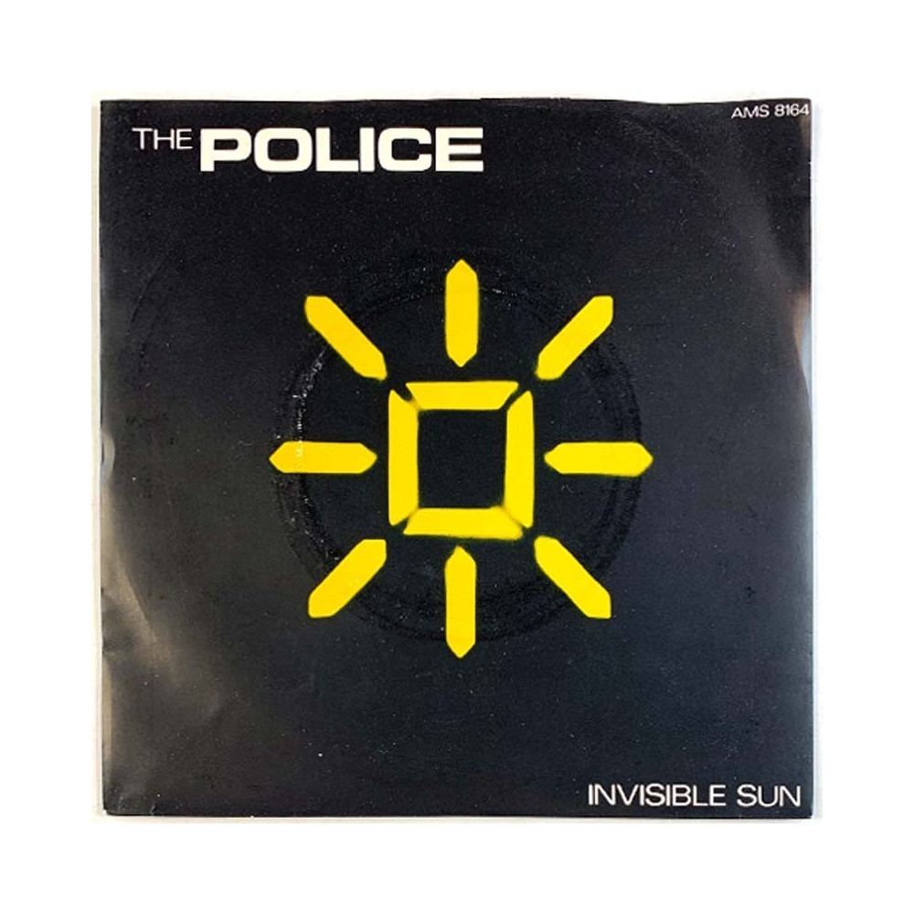 Police: Invisible sun / Shamelle  kansi VG+ levy EX käytetty vinyylisingle PS