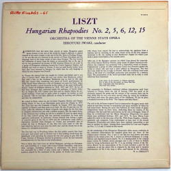Liszt - Vienne State Opera 1960’s M 2318 Hungarian Rhapsodies Begagnat LP